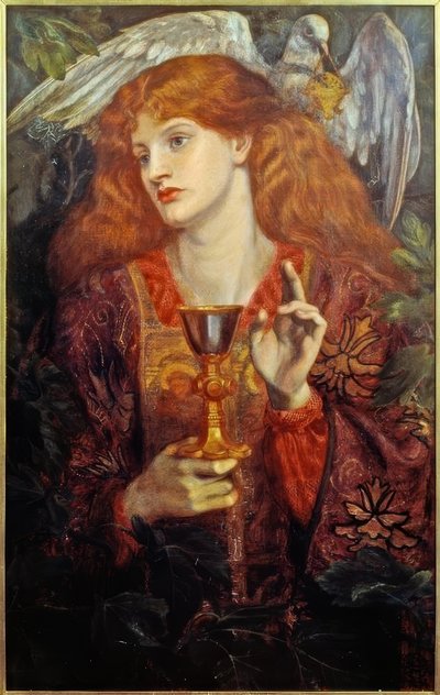 La Demoiselle du Saint Graal - Dante Gabriel Charles Rossetti